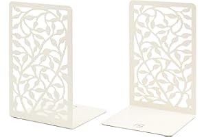 CNK Infinite Leaves Bookends - Metal Set of 2 for Heavy Books, Home Office & Decorative Book Stoppers