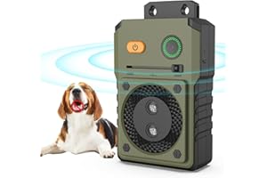 Bubbacare Anti Barking Device Ultrasonic, 50FT Range Bark Control Device with Dual Speakers, 3 Modes Sonic Bark Deterrents for Large Small Dogs, Waterproof Indoor Outdoor Bark Box for Neighbor's Dog