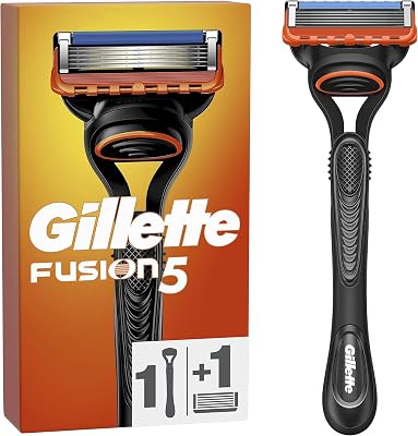 Fusion 5 - Rasoio da uomo, in metallo, nero