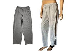 DEEYOTA Nursing Shorts for Elderly - Full Open Zipper Pants for Bedridden Patients