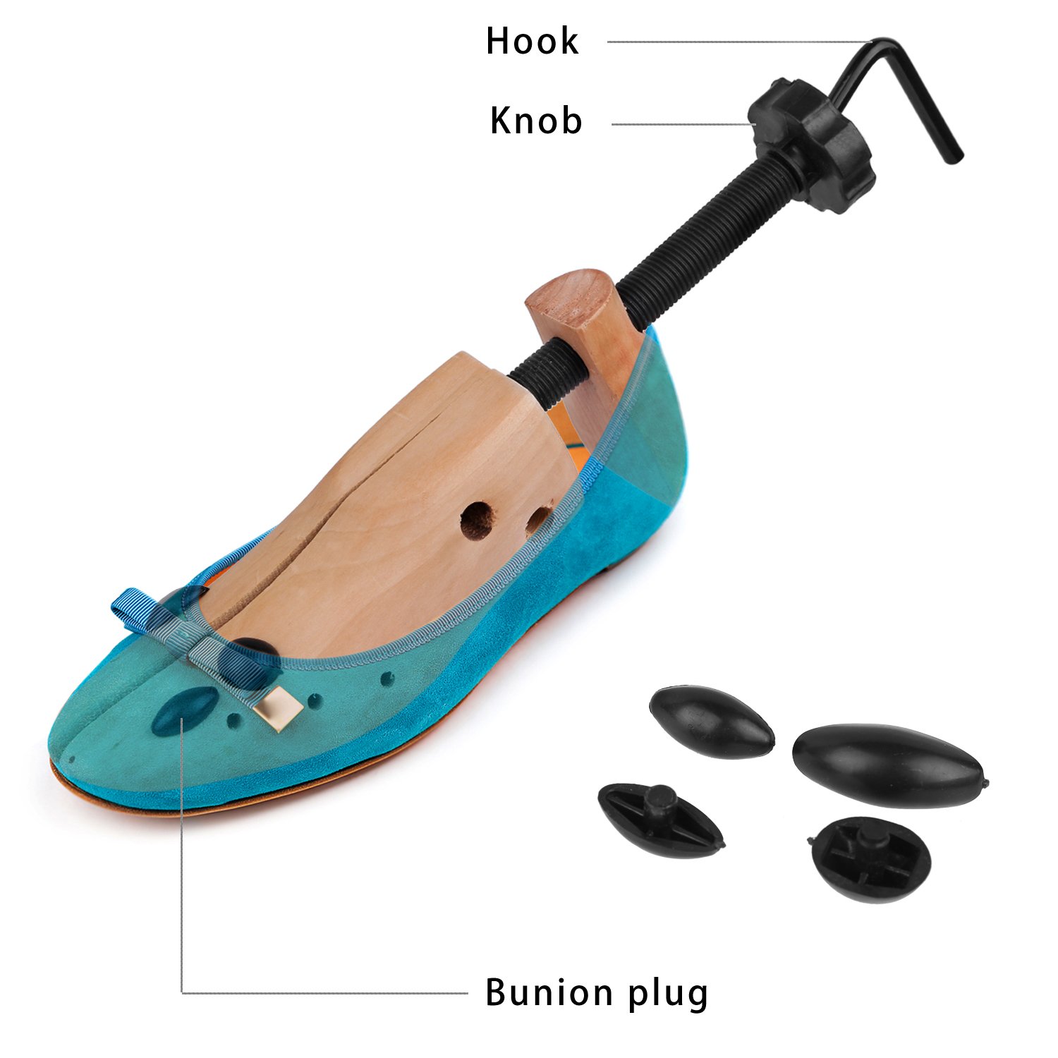 KevenAnna Pair of Premium Professional 4-way Shoe Trees, Shoe Stretcher for Men or Women