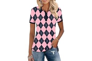 LOMON Womens Golf Polo Shirts Short Sleeve Collared Tops Lightweight Moisture Wicking Tennis Activewear S-XXL