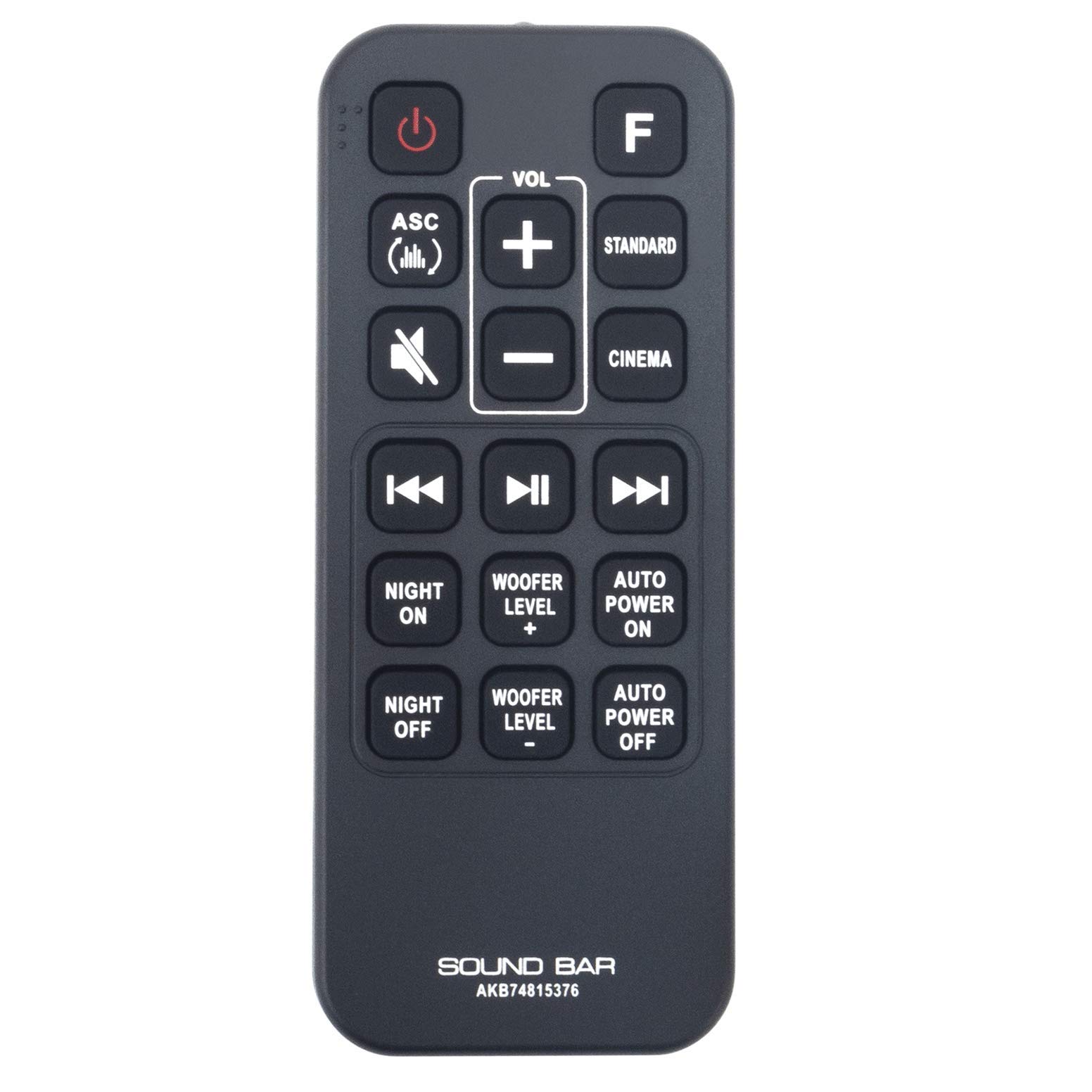 VINABTY AKB74815376 Remote Control Replaced for LG Soundbar SJ3 2.1 Ch