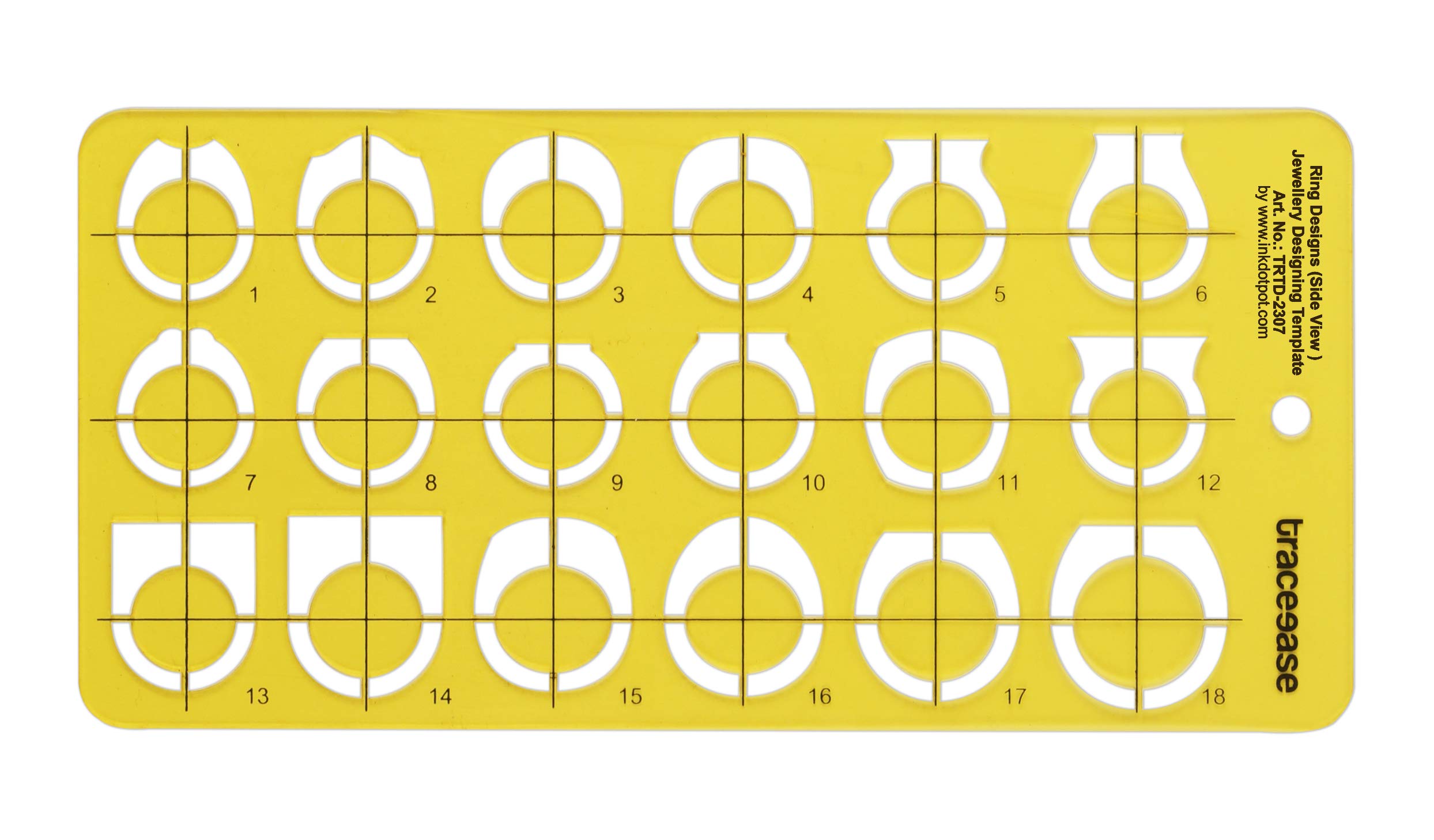 Traceease Ring Design Side View Jewelry Templates Drafting Tools Jewellery Designing Stencils