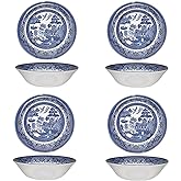 Churchill Blue Willow Oatmeal Bowl 6", Set Of 4, Made In England