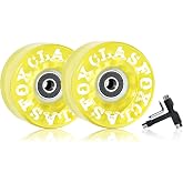 CLAS FOX 78A Indoor or Outdoor 65x35mm Quad Roller Skate Wheels with ABEC-9 Bearings 8 Pcs