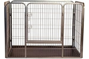 Iconic Pet Heavy Duty Rectangle Tube Pet Training Kennel Crate, 36" Height