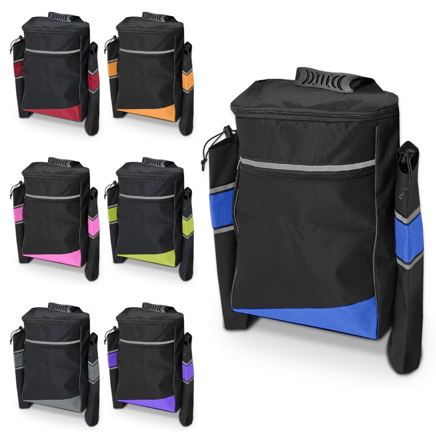 Biscay Mobility Crutch Bag - Blue | Mobility Scooter Bags Wheelchair Bag Mobility Scooter Walking Stick Holder Wheelchair & Mobility Scooter Bags & Baskets Mobility Scooter Accessories