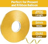 DONQL Balloon Ribbon Curling Ribbon 50M Gold 5mm Gift Wrapping view 2
