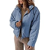 Dokotoo Womens Winter Quilted Jackets Long Sleeve Full Zip Puffer Jacket Coats with Pockets