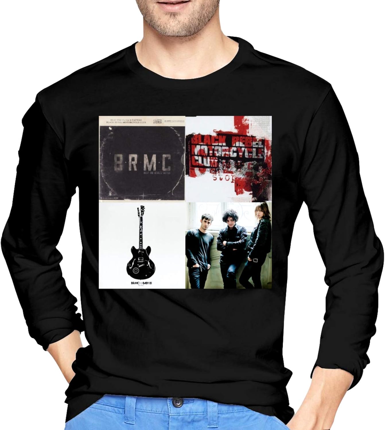 BlackRebel&Motorcycle Club Stylish Men's Long Sleeve T