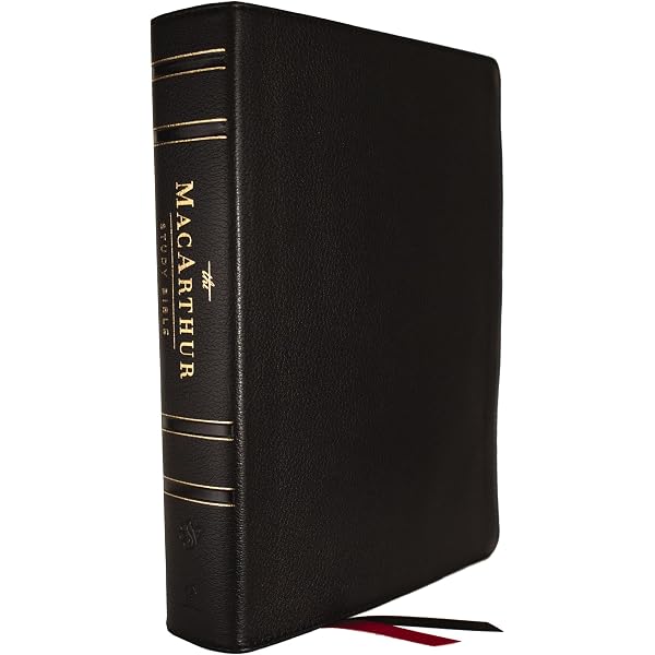 NKJV, MacArthur Study Bible, Large Print, Black Bonded Leather