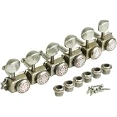 Guyker Guitar Locking Tuners 6-In-Line, Rust Color Machine Head (6 for Right Handed), Vintage-style Oval Knob Tuning Key, Rust Nickel Aged Collection Compatible with TL Guitar