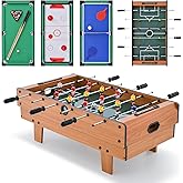Giantex 4-in-1 Multi Game Table, Combo Foosball Game Table Top w/Billiards, Ping Pong, Push Hockey for Home, Game Room, Famil