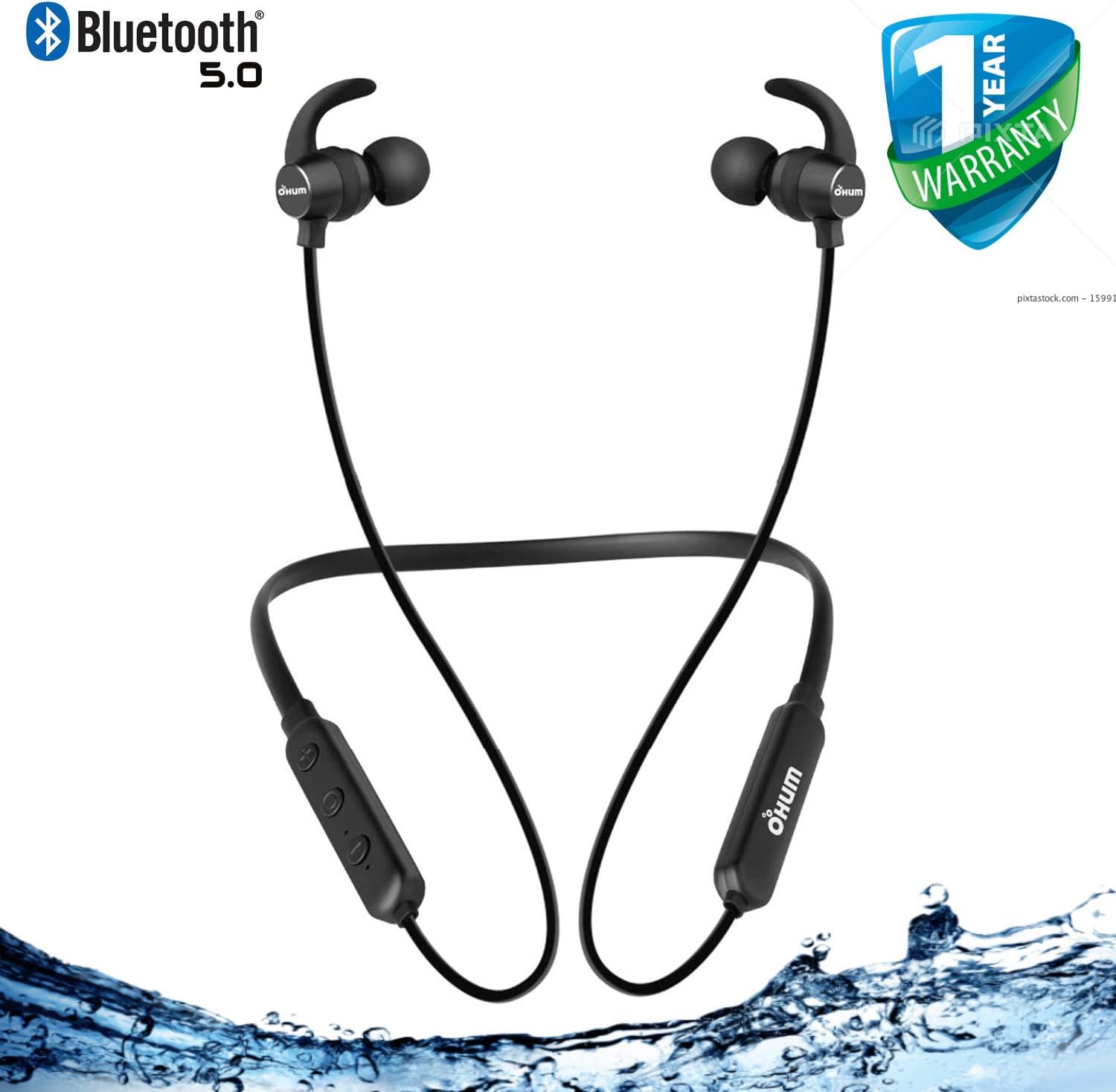 OHUMLABS Neckband X FIT Bluetooth Headphones Wireless Earphones in-Ear Earbuds Headset