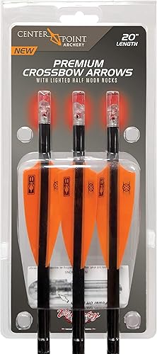 Centerpoint Archery AXCA203PKLN Premium Flecha ballesta con puntas rojas iluminadas, paquete de 3