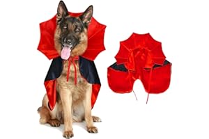 GOYOSWA Dog Halloween Costumes, Dog Vampire Devil Cloak Cape Costume Halloween Costumes for Small Medium Large Dogs Pets (Large)