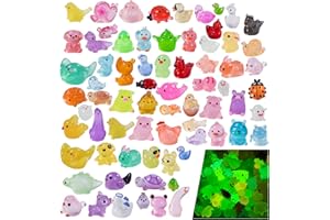 Teenzee 72 Styles Mini Resin Animals 72pcs Variety Tiny Animals Figures Miniature Little Small Figurines Bulk for Micro Fairy Garden Landscape Accessories Hide Decor Aquarium