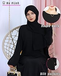 Zofocy Solid Color Women Abaya Modest Muslim Prayer
