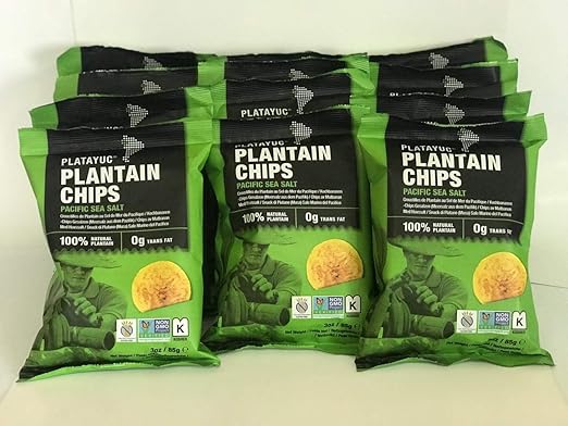 Plantain chips lightly salted