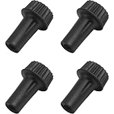 DiCUNO Light Lamp Turn On/Off Switch Knobs Replacement, Black, 20mm, 4-Pack | Lamp Switch Replacement Standard Size, Screw Threaded Switch Knob, Repair Parts for Table and Floor Lamp