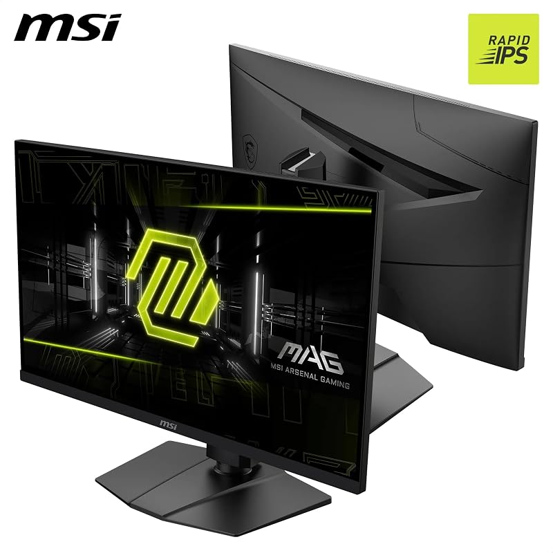 MAG 275F Gaming Monitor 27" FHD - Rapid IPS Panel 1920x1080, 180Hz / 0,5ms (GtG), HDR Ready, AMD FreeSync™, AI Vision, HDMI™ 2.0b, DP 1.4, randloses Design, neigbar, VESA-kompatibel, schwarz