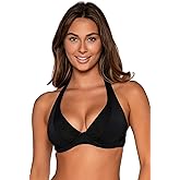 Sunsets Womens Muse Halter Women's Swimsuit Bikini Top with Underwire & Removable Cups