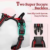 rabbitgoo Large Dog Harness No Pull Reflective Front Back Clip Adjustable XL Red view 4