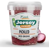 Jersey Pickles - Pickled Red Onions (Quart) &ndash; Pickled Vegetable &ndash; Handcrafted Gourmet Topping for Sandwiches, Charcuterie &amp; More