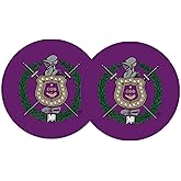 Desert Cactus Omega Psi Phi Car Accessories Absorbent Sandstone Cup Coasters Licensed Product Set of 2 (Design A)