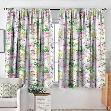 Sanring Luau - Cortina de Hibisco Hawaiano para decoración de niños