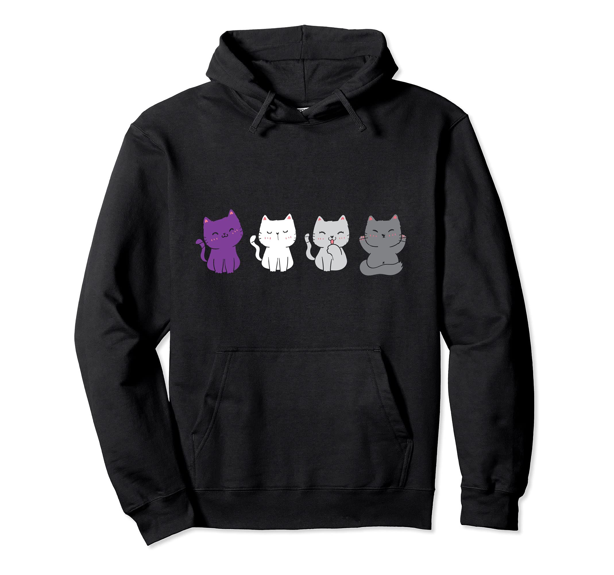 Asexuality Pride Ace LGBTQIA Cat Pet Animal Proud Asexual Pullover Hoodie