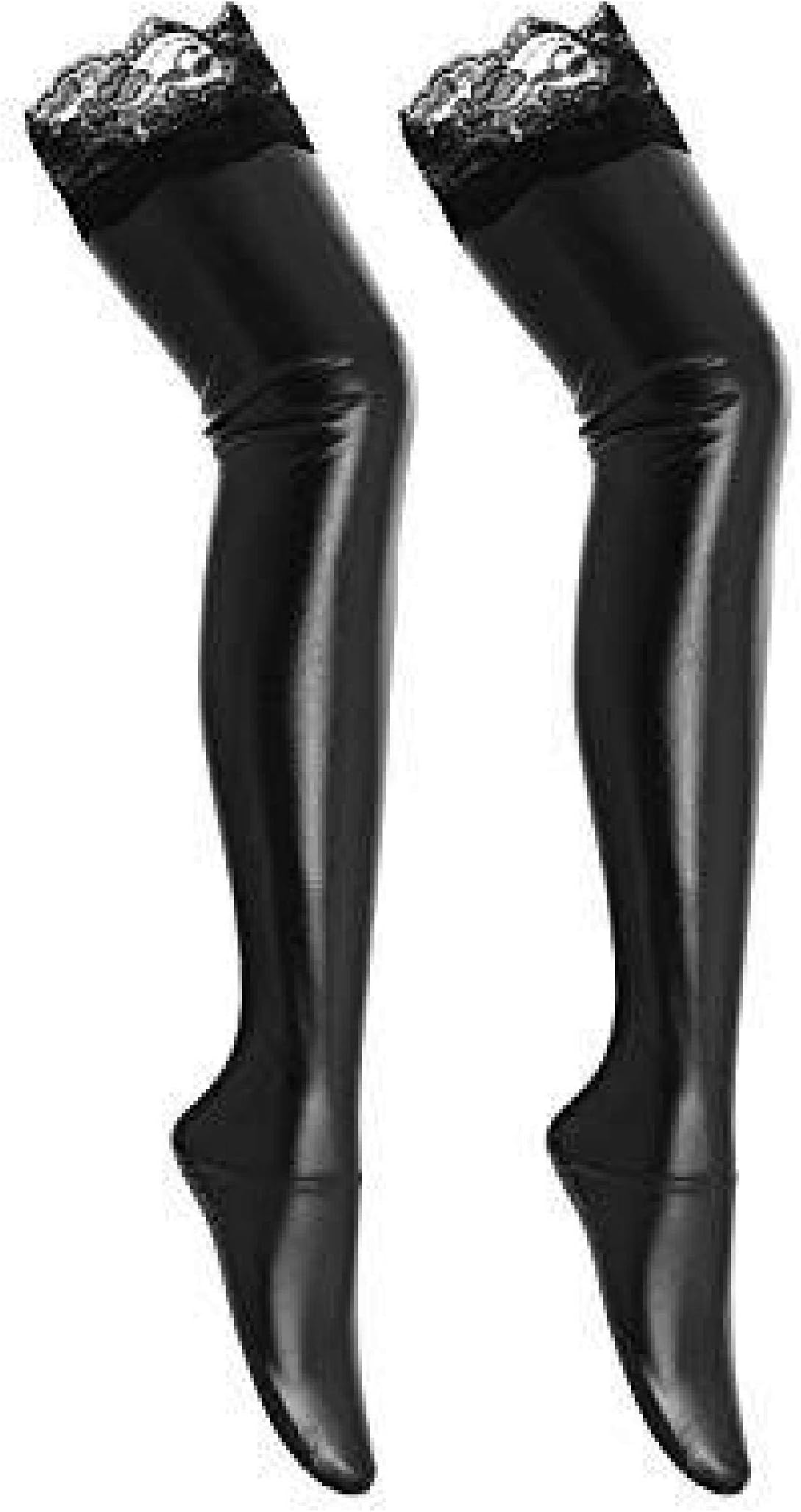 Spandex Long Stockings Thigh High Hosiery Women Sexy Cosplay with Lace Trim