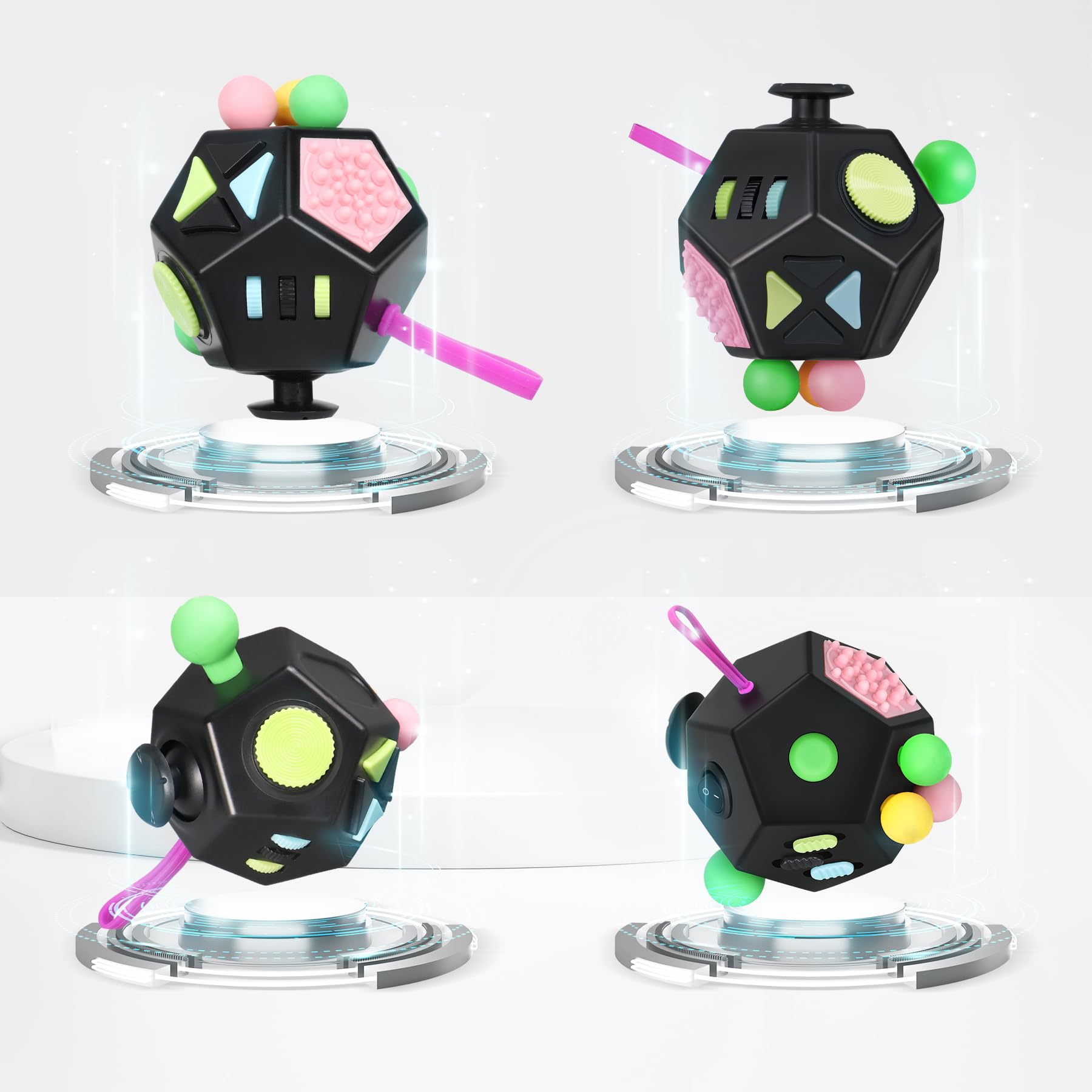 Mua VCOSTORE Dodecagon Fidget Toys Cube - 12 Sided Fidget Toy ...