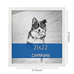 ArtToFrames 21x22 Inch White Picture Frame, This