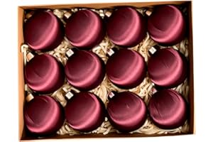 Ochine 12 Pcs Satin Christmas Balls Ornaments, 2.4 Inch Christmas Satin Balls Christmas Silk Ball Ornaments Satin Silk Xmas T