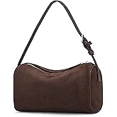 Sumrains Genuine Leather Crossbody Bag for Women: Small Barrel Purse for Ladies - Designer Hobo Bags Shoulder Handbags