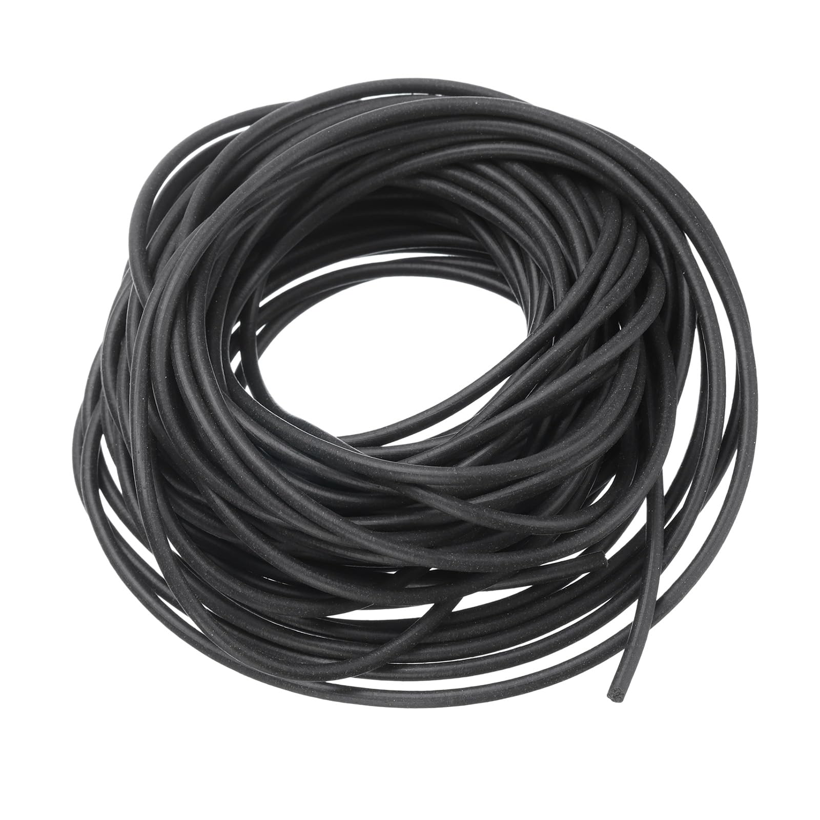 PATIKIL Silicone Foam Seal Strip, 10M(32.8Ft) 2.5mm(0.1") Dia Round High Density Solid Sponge Rubber Weather Stripping Cord for Sealing Gap Blocker Insulation, Black