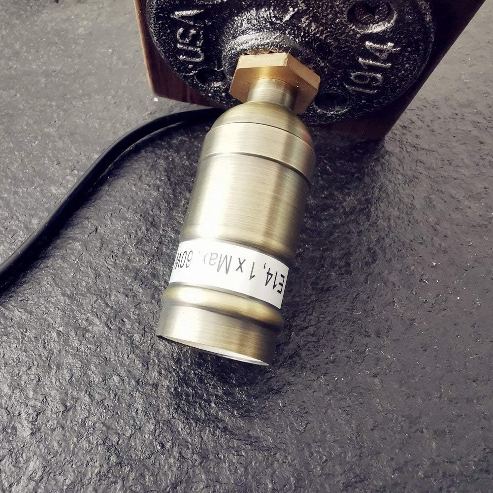 JINYU Vintage Weathered Wood Table Lamp - Image 5
