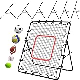 LIANTRAL Baseball Rebounder Net, Adjustable Bounce Back Trainer for Soccer, Volleyball, Softball & Lacrosse, Portable Folding Rebounder for Passing & Shooting Practice, Soccer Rebound Net