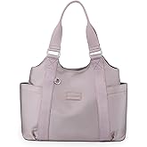 VODIU Nylon Tote Bag for Women Work Shoulder Handbags with Pockets, Everyday Purses for Women Waterproof Hand-bag with Zipper