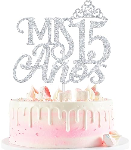 Glitzer-Cake-Topper „Mis 15“ Für Quinceañera – Premium Acryl-Deko Zum 15. Geburtstag In Rosegold
