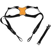 Venmark Binocular Harness Strap for Binoculars and Cameras - Holster Strap for Hiking, Birding, Hunting, Golfing - Complete with Survival Bracelet with Fire Starter, Compass, Whistle, and Paracord