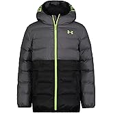 Under Armour boys Pronto Colorblock Puffer Jacket, Mid-weight, Zip Up Closure, Repels Water