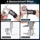 Housolution 6 Inch Digital Caliper Stainless Steel Inch/Metric 4 Measuring Ways view 4