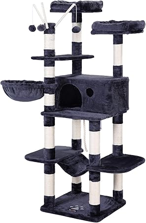 tall cat tree with hammock