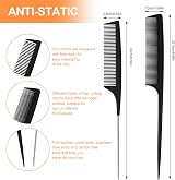 Sularpek 3 Piece Carbon Fiber Tail Comb Set Anti Static Heat Resistant view 2