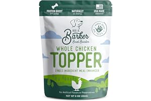 Beg & Barker Chicken Dog Food Toppers for Picky Eaters (8 Ounce, Pack of 1) - Bowl Booster with Whole Chicken - Premium Meal Mixers for Dogs - Single Ingredient, Human Grade, Grain Free