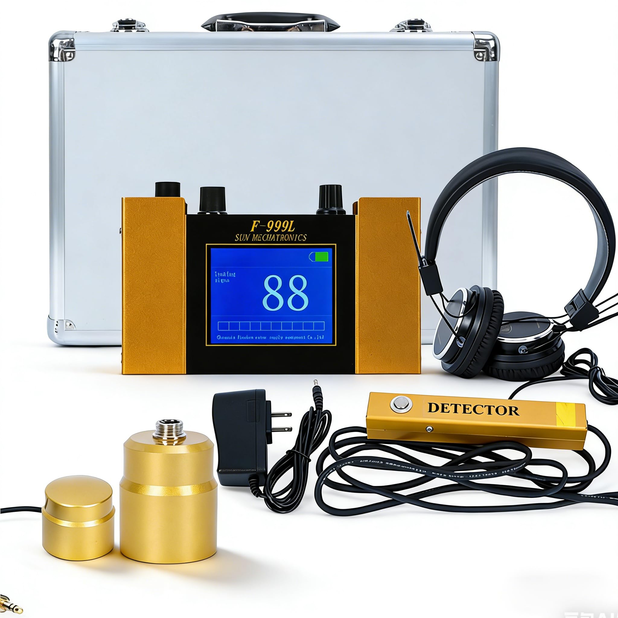 Photo 1 of Underground Water Leak Detector, Adjustable Sensitivity Non-Destructive Metal/Plastic Water Pipe Leak Detector Locator for Commercial Residential Plumbing Floor Heating, Noise-Cancelling Headset