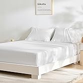 GOKOTTA Bamboo Rayon Fitted Sheet and Pillow Cases, Super Soft Cooling Sheet with 4 Elastic Corner Straps - 16" Pocket King Set Stay Put for Mattress